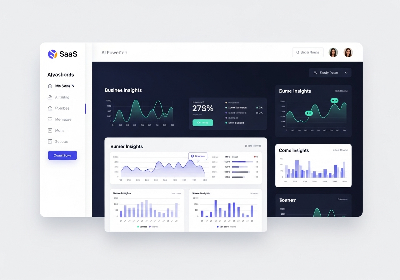 SaaS Analytics Dashboard showing growth metrics